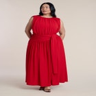 Tie Detail Drop Waist Maxi Dress image number null