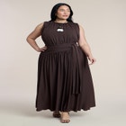 Tie Detail Drop Waist Maxi Dress image number null