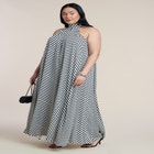 Trapeze Halter Maxi Dress image number null