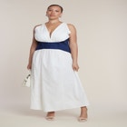 Corset Detail Poplin Maxi Dress image number 0