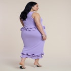 Ruffle Detail Column Maxi Dress image number null