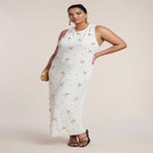 Embellished Stud Detail Maxi Dress image number null