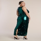 Textured Sequin Maxi Dress image number null