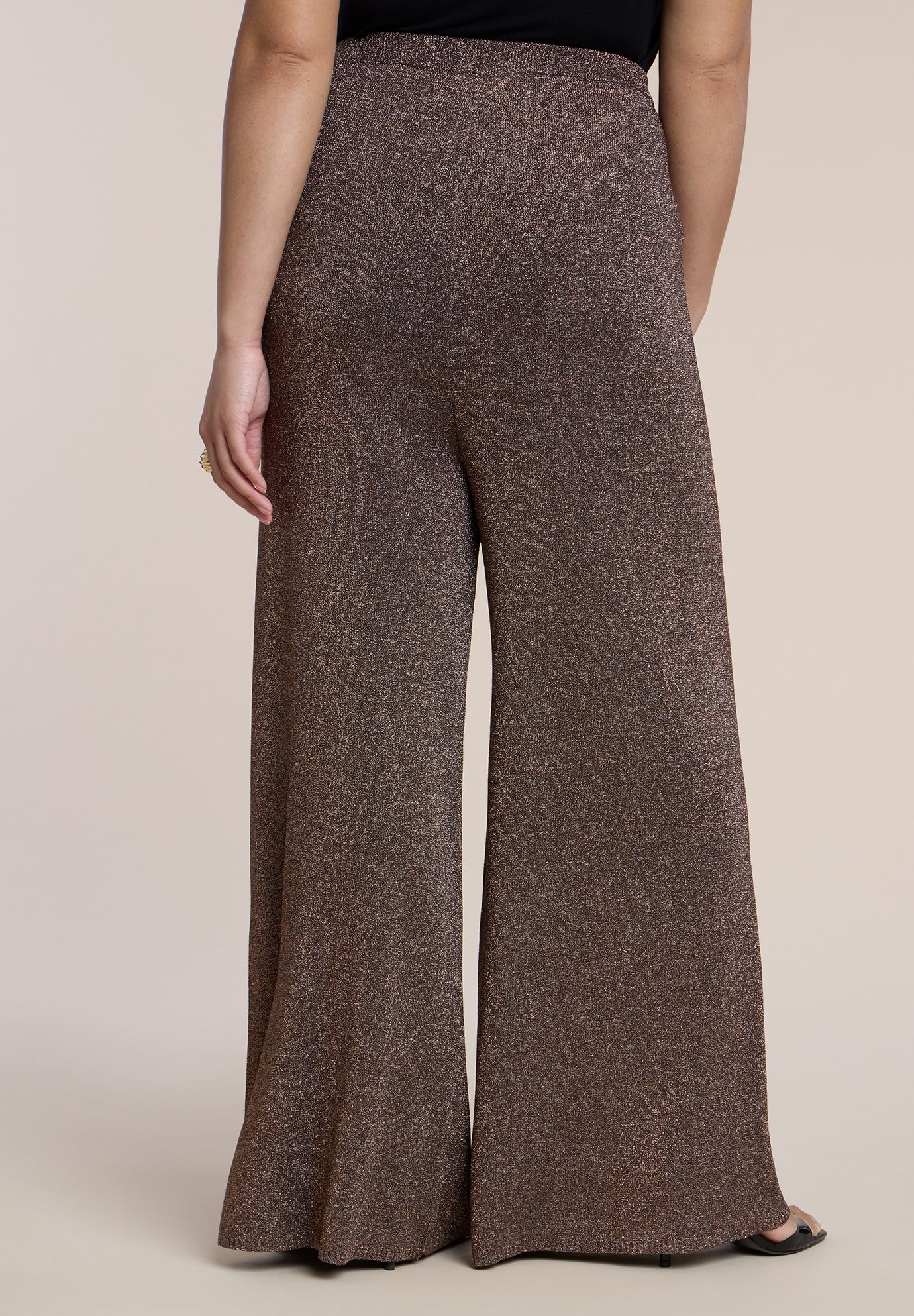 Semi-Sheer Shimmer Sweater Pant image number 2