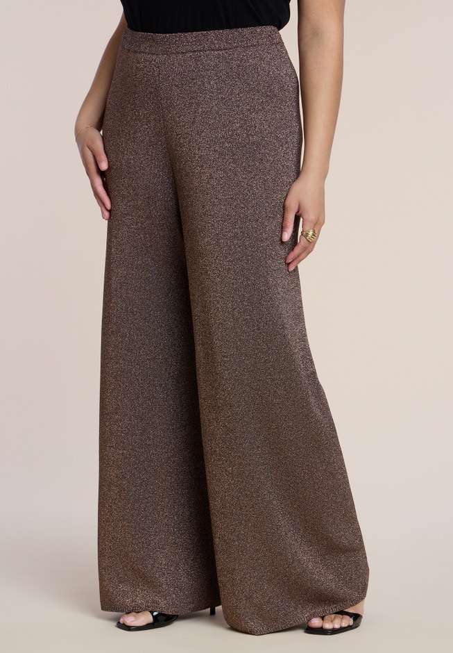 Semi-Sheer Shimmer Sweater Pant image number 2