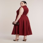 Ponte Sleeveless Midi Shirt Dress image number 1