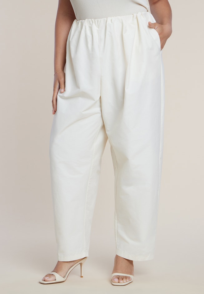 Cotton-Blend Straight Leg Pant image number 1