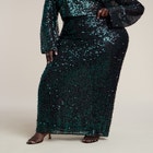 Sequin Column Maxi Skirt image number null