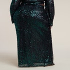 Sequin Column Maxi Skirt image number null