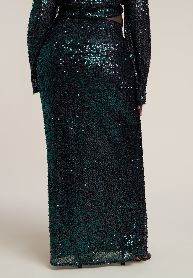 Sequin Column Maxi Skirt image number 2