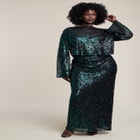 Sequin Column Maxi Skirt image number null