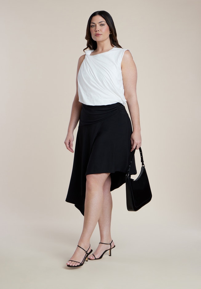 Asym Hem Jersey Skirt image number 4