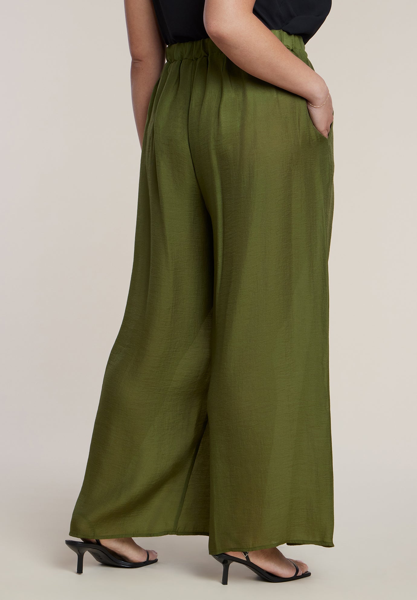Sheer Lightweight Wide Leg Pant image number 2