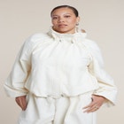 Cotton-Blend Drawcord Bomber Jacket image number null