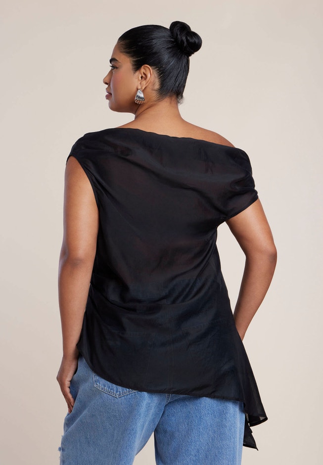 Off The Shoulder Sheer Top image number 2