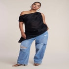 Off The Shoulder Sheer Top image number null