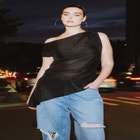 Off The Shoulder Sheer Top image number null