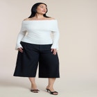 Off The Shoulder Ribbed Sweater image number 2