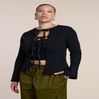 Tie Front Cardigan image number null