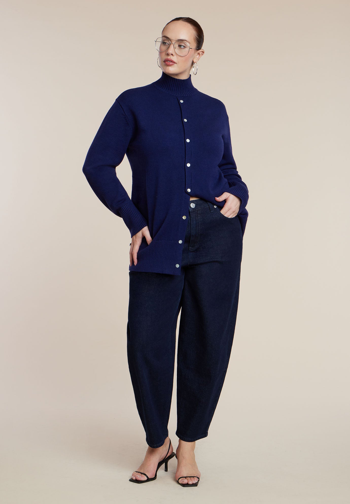 Longline Mockneck Cardigan image number 2