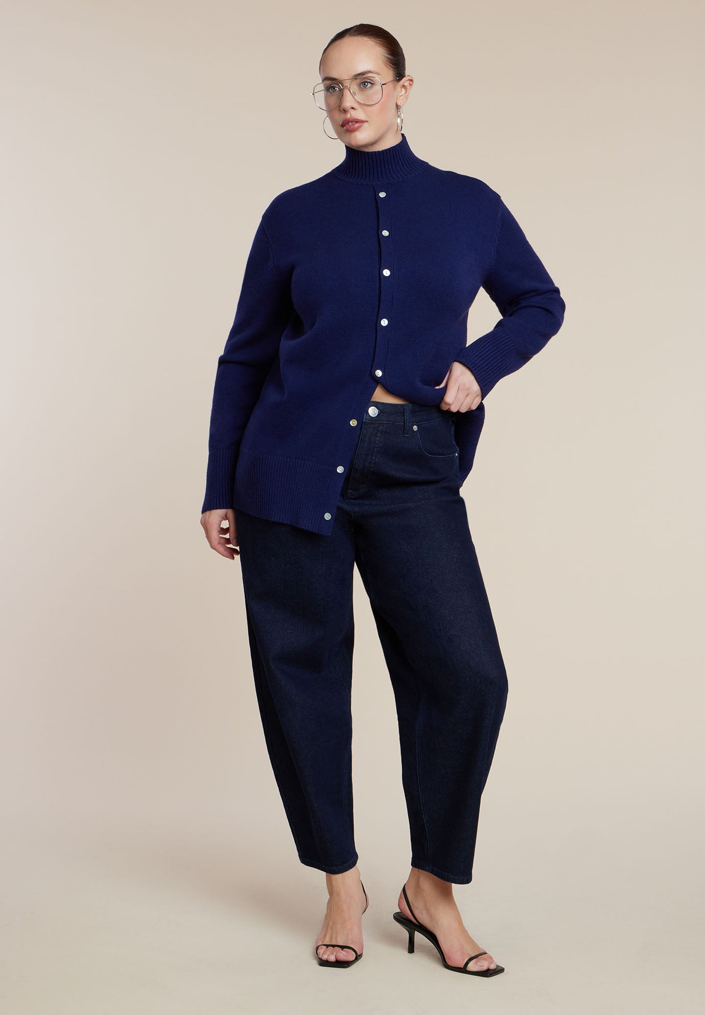 Longline Mockneck Cardigan image number 3
