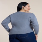 Off The Shoulder Sweater With Side Slit image number 2
