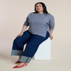 Off The Shoulder Sweater With Side Slit image number 4