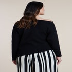 Off The Shoulder Sweater With Side Slit image number 1