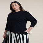 Off The Shoulder Sweater With Side Slit image number 0