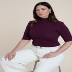 Ribbed Turtleneck Sweater image number null