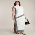 Stripe Detail Sleeveless Mockneck Top image number null