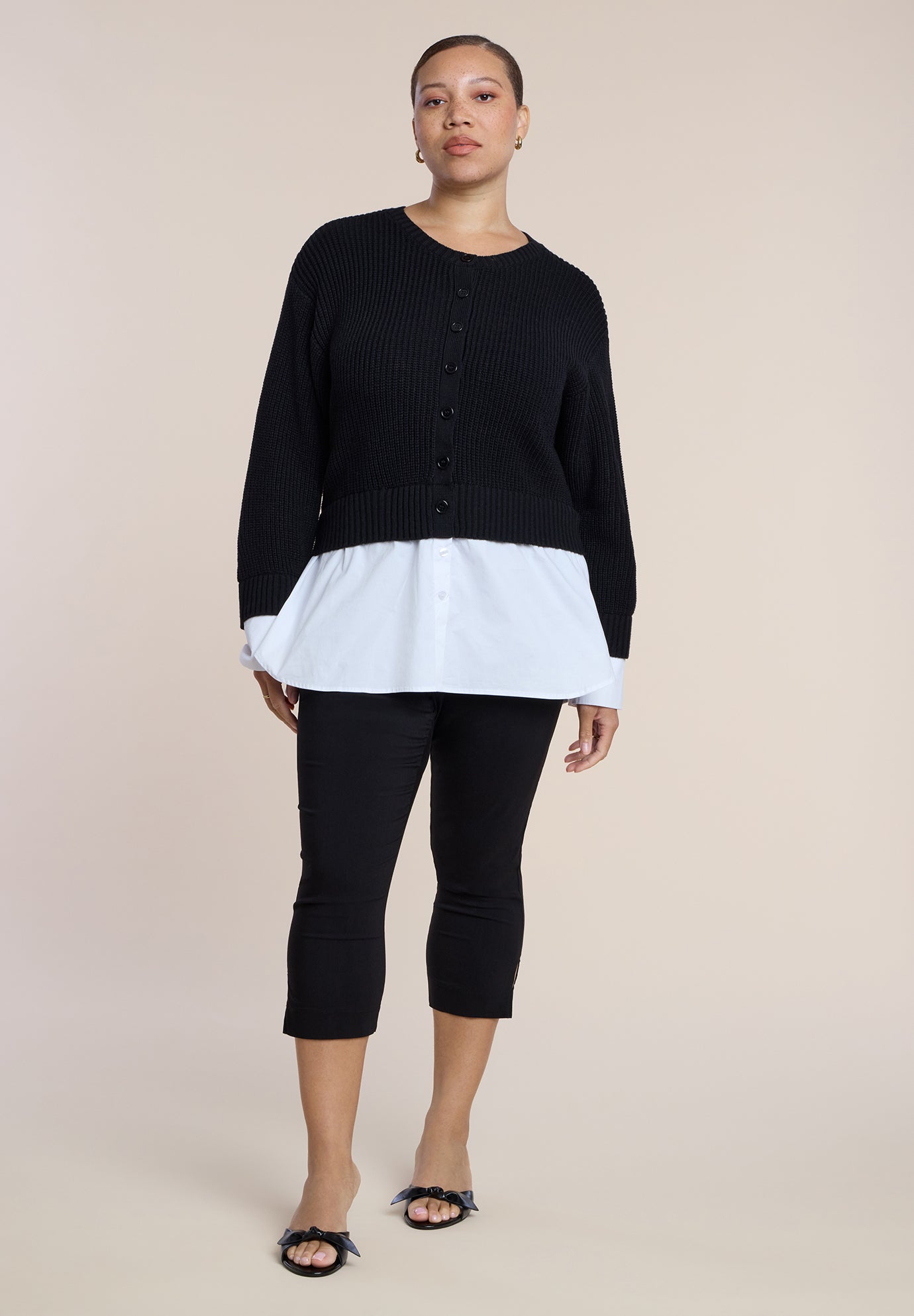 Cardigan Twofer Top image number 2