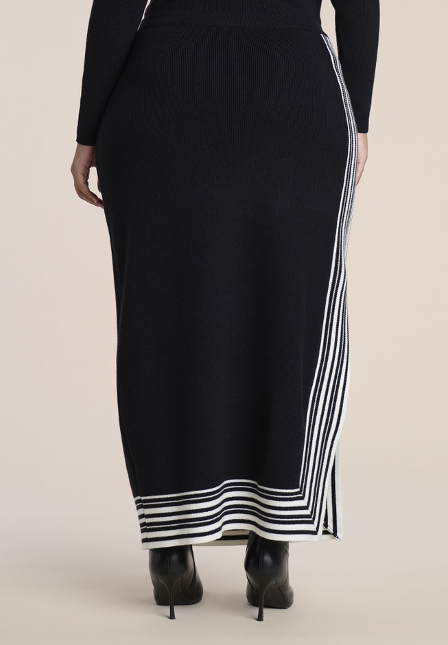 Stripe-Detail Sweater Maxi Skirt image number 1