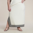 Stripe Detail Sweater Maxi Skirt image number null