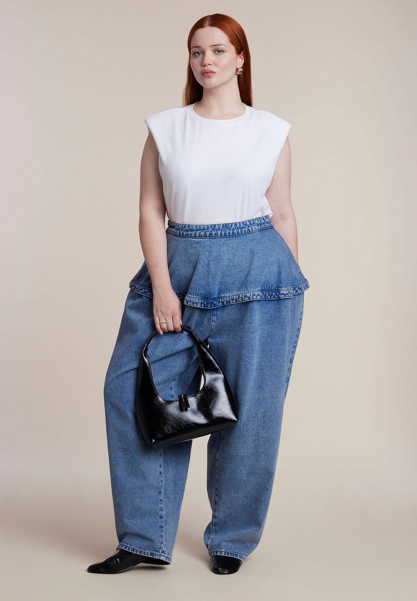 Peplum Seam High-Rise Jean image number 0