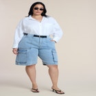Cargo Denim Bermuda Short image number null