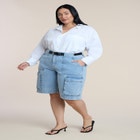 Cargo Denim Bermuda Short image number null