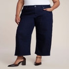 Striped Straight-Leg Ankle Jean image number 1