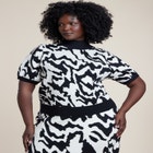 Cropped Intarsia Sweater image number null
