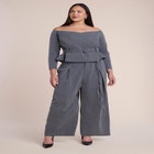 Off The Shoulder Belted Blazer Top image number 2