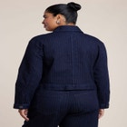Striped Denim Trucker Jacket image number 1