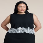Sleeveless Lace-Trimmed Top image number null