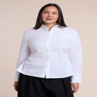 Poplin Lace-Up Button Up Top image number 1