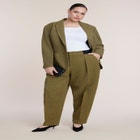 Elastic Waist Straight-Leg Trouser image number 0
