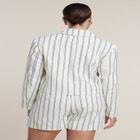 Boxy Cropped Stripe Blazer image number null