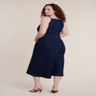 Stretch Denim Culotte Jumpsuit image number null