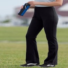 Stretch-Cotton Knit Pull-On Bootcut Leggings image number null