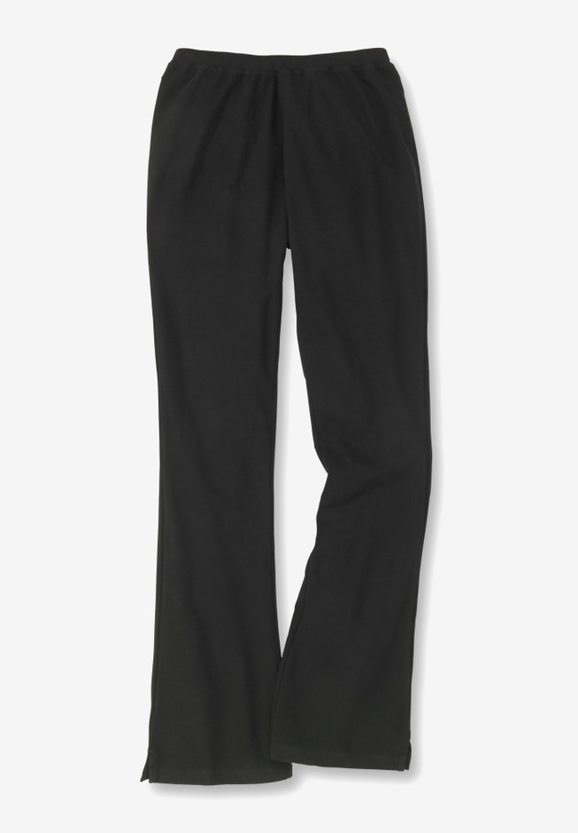 Stretch-Cotton Knit Pull-On Bootcut Leggings image number 5