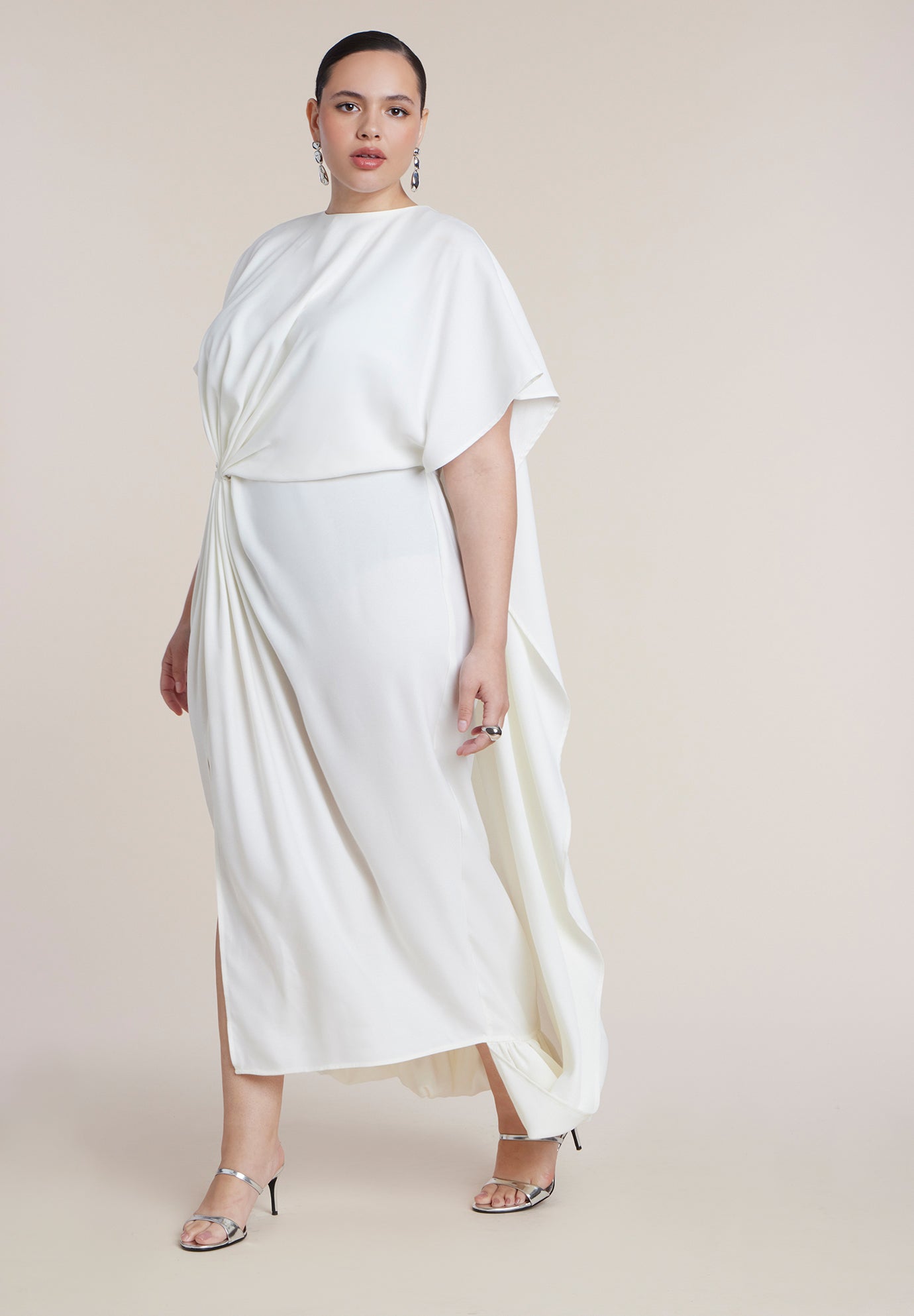 Draped Cape High-Low Maxi Dress image number 1