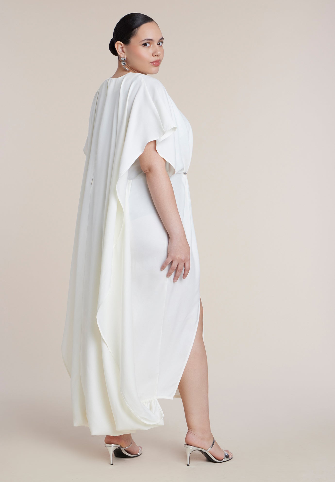 Draped Cape High-Low Maxi Dress image number 2